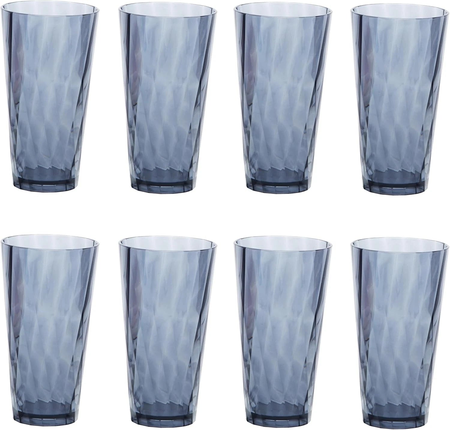 Unbreakable Plastic Drinking Glasses, Set of 6, Shatterproof 20oz, Grev | eBay