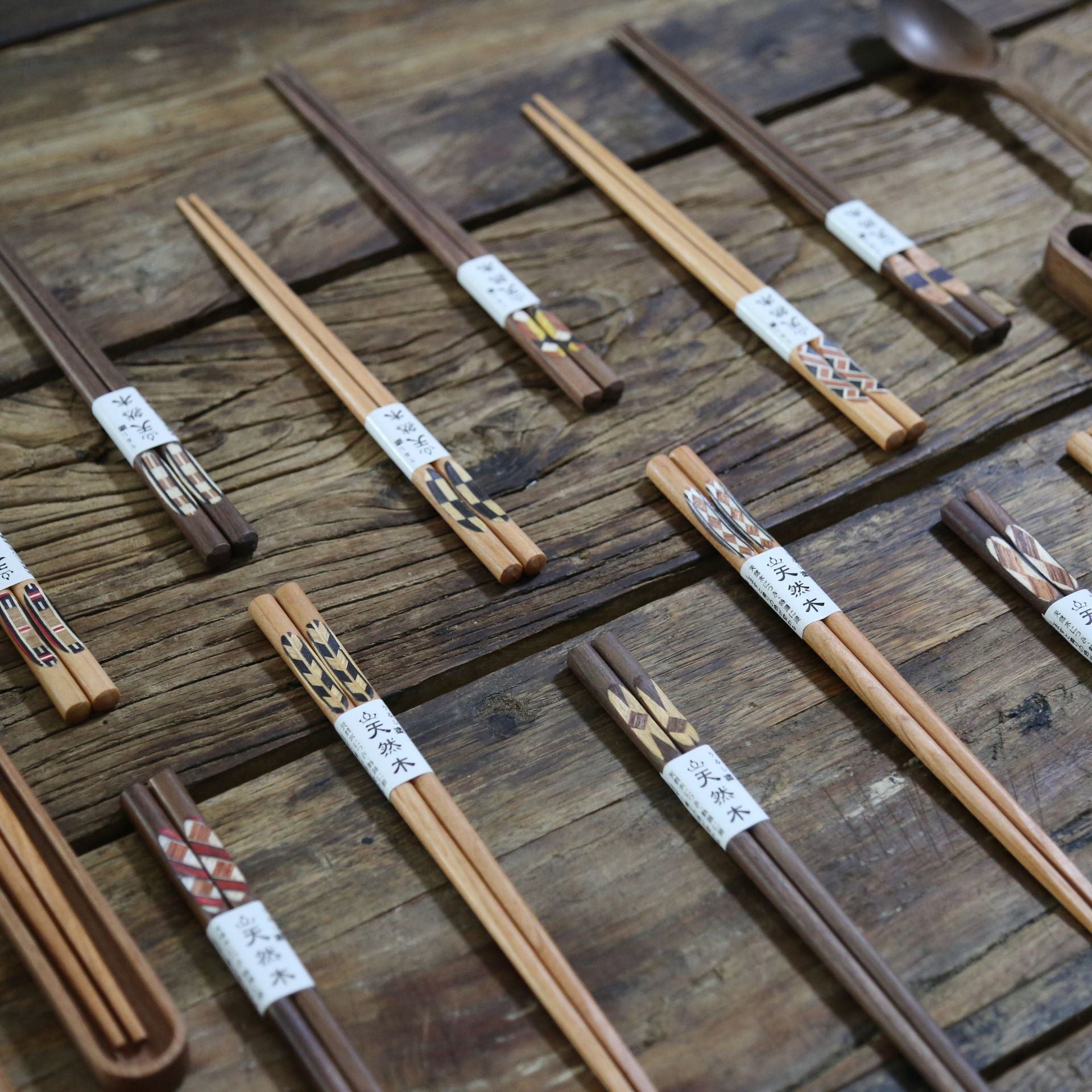 Japanese Assorted Pattern Wooden Chopstick Sets