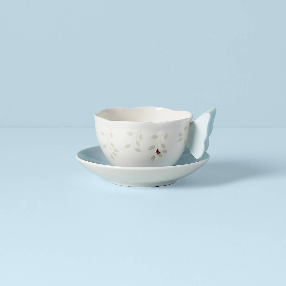Butterfly Meadow Floral Blue Cup & Saucer