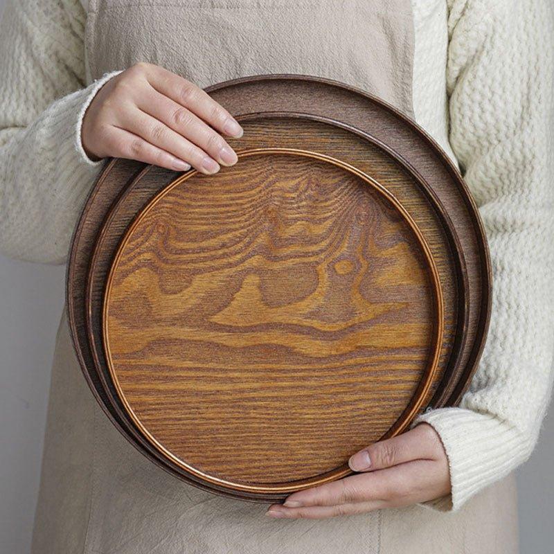 Japanese Circular Willow Wood Trays