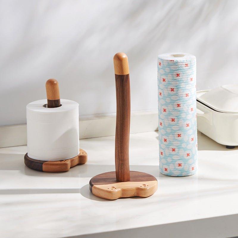Handcrafted Wooden Tail-Shaped Kitchen Towel / Toilet Roll Dispensers