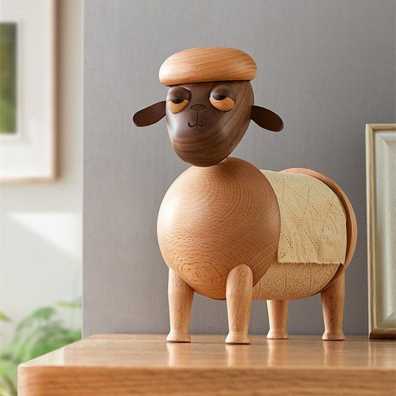 Handcrafted Animal Shaped Wooden Adjustable Toilet Roll Dispensers
