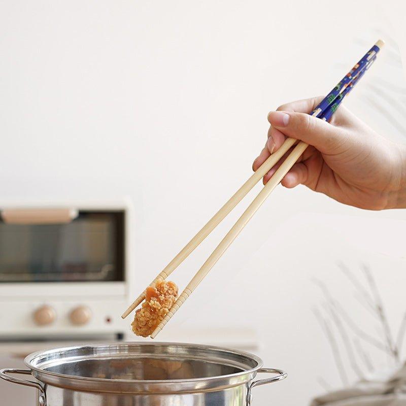 Japanese Bamboo Cartoon Themed Extended Chopsticks Dual Set