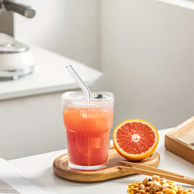 12 OZ Iced Coffee Cups With Lids And Straws Set Of 6, Unbreakable Plastic Drinking Glasses Reusable Iced Coffee Glass To Go Cup For Iced Tea, Juice, Water, BPA Free, Dishwasher Safe