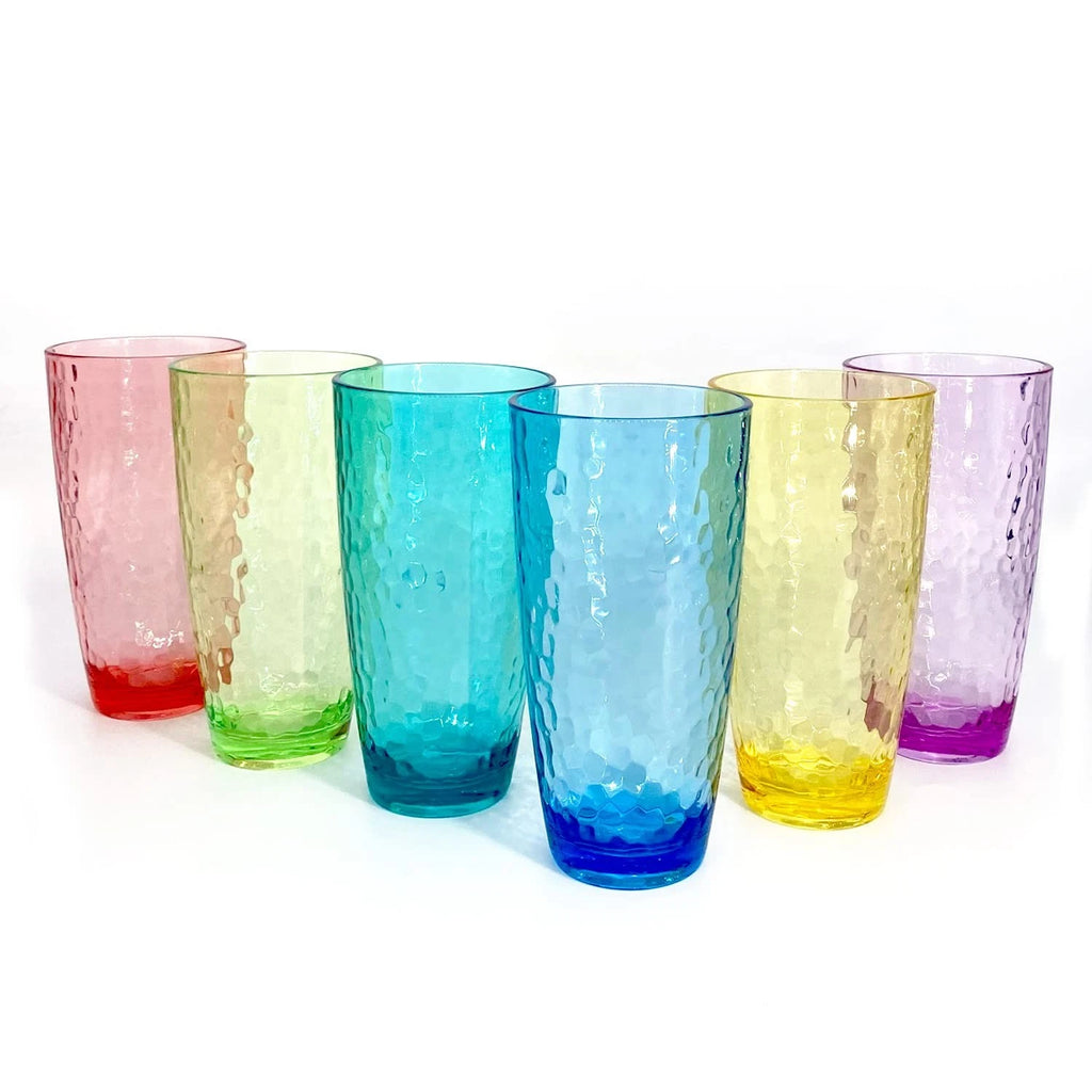 26-Ounce Large Acrylic Glasses Plastic Tumbler/Drinking Cups,Set of 6 Multi-H... | eBay