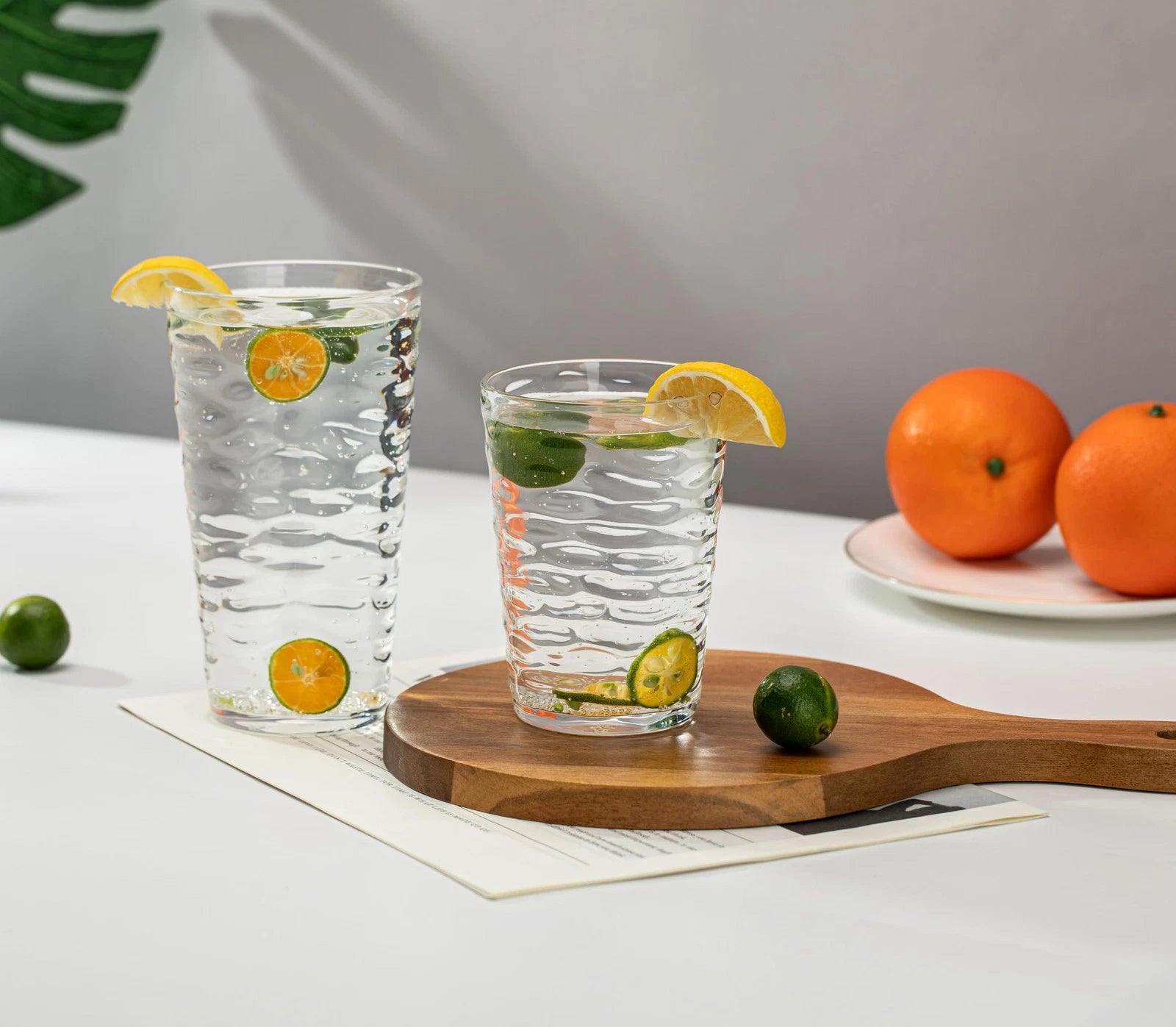 20-ounce Plastic Tumblers, Acrylic Drinking Glasses High-Balls, set of 6 Clea | eBay