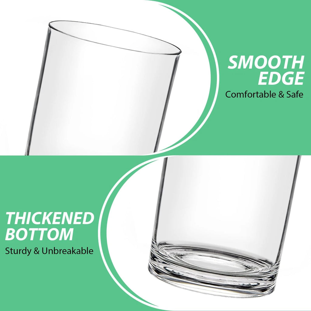 12oz Plastic Drinking Glasses Set of 6, Reusable Plastic Cups - Dishwasher Sa... | eBay