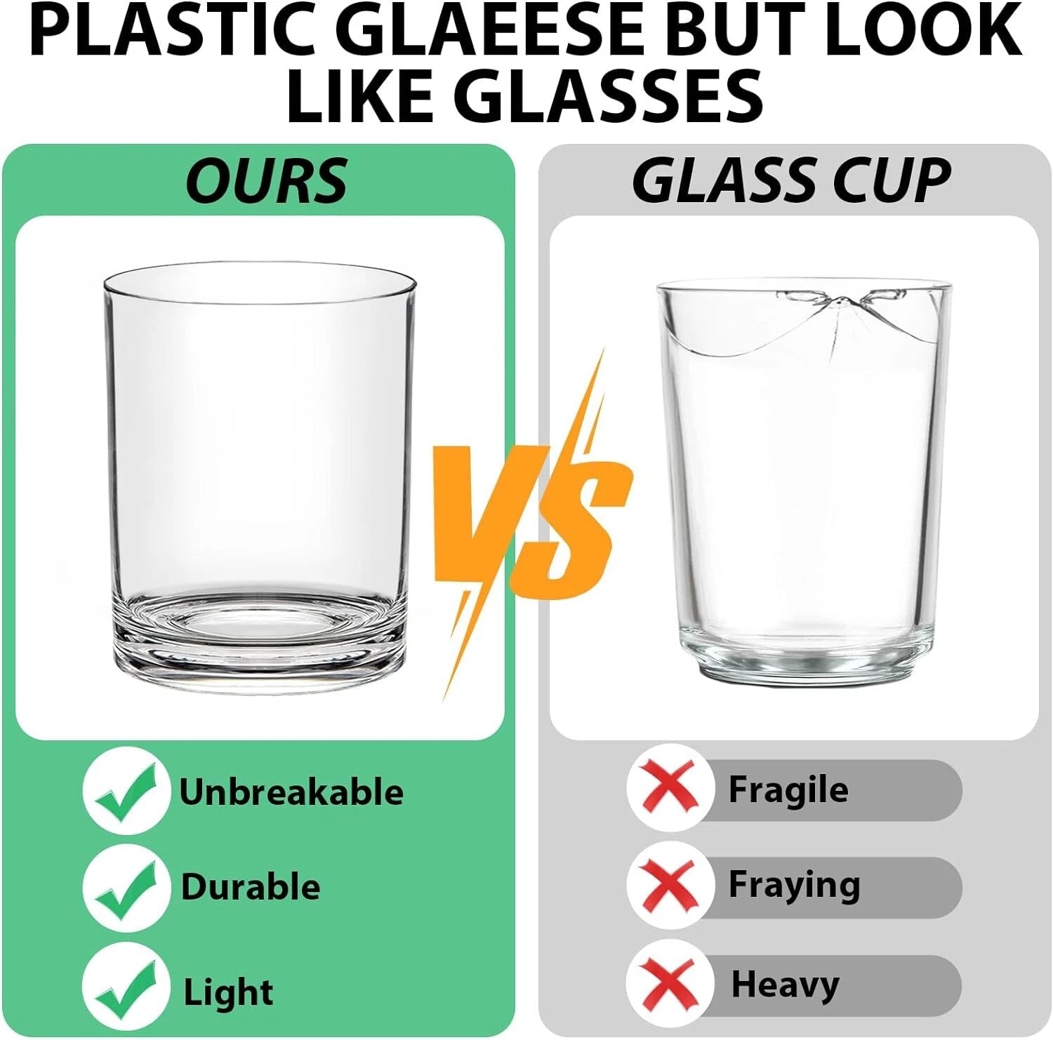 12 Oz Plastic Drinking Glasses Set Of 6 Acrylic Dishwasher Safe Cocktail Water | eBay