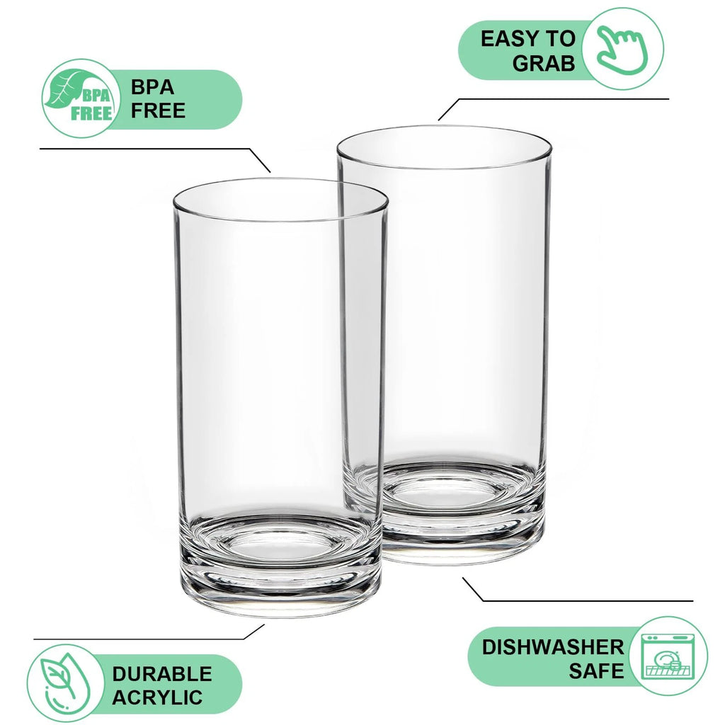 17 OZ Plastic Cups Reusable Unbreakable Plastic Drinking Glasses Set of 6，Hig... | eBay