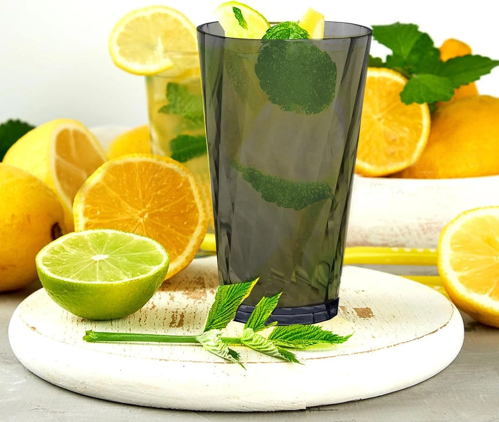 Unbreakable Plastic Drinking Glasses, Set of 6, Shatterproof 20oz, Grev | eBay