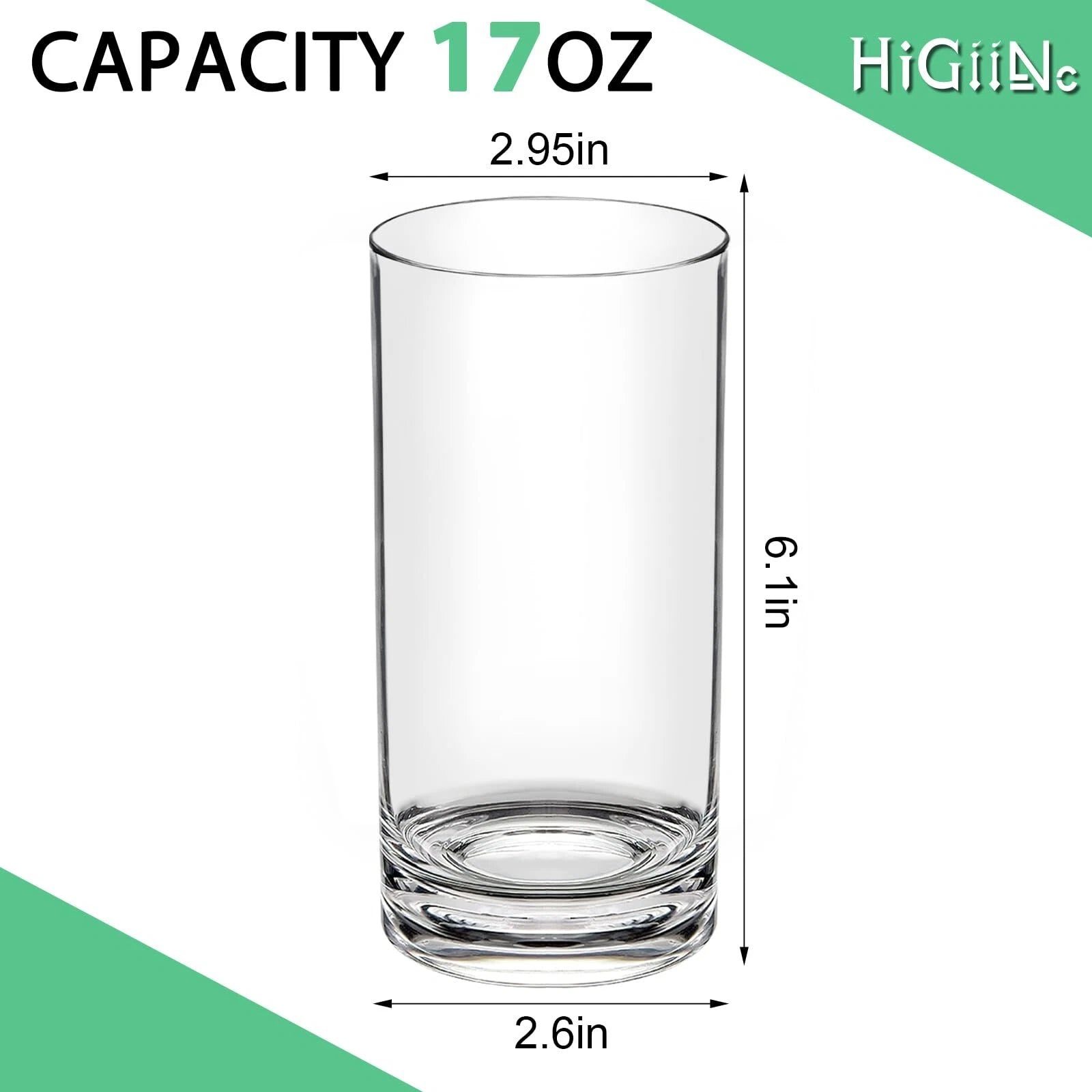 17 OZ Plastic Cups Reusable Unbreakable Plastic Drinking Glasses Set of 6，Hig... | eBay