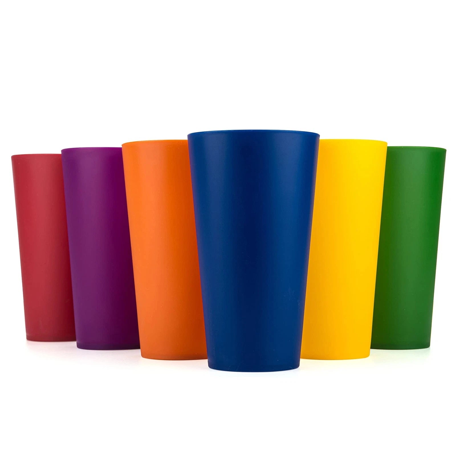 32-Ounce Plastic Tumblers Large Drinking Glasses, Set of 6 Multicolor | eBay