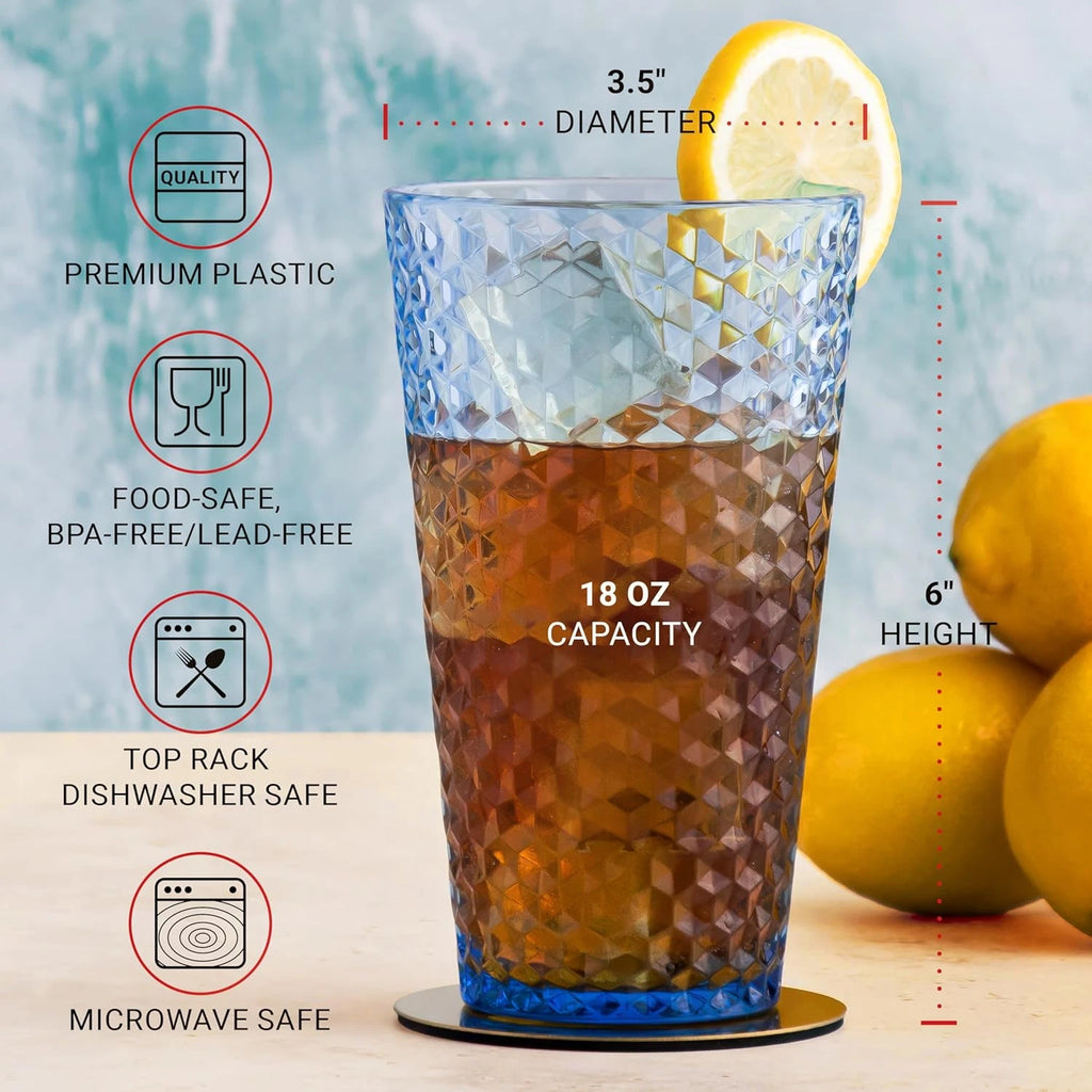 Laguna Plastic Drinking Glasses, Premium Quality Durable Bpa-Free Water Tumblers | eBay