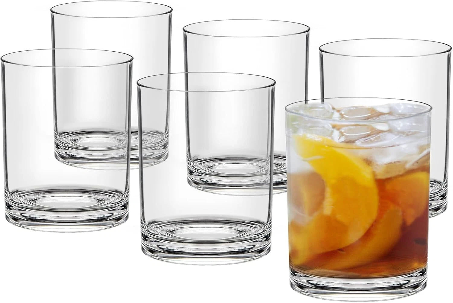 12 Oz Plastic Drinking Glasses Set of 6 Acrylic Dishwasher Safe Cocktail Water | eBay