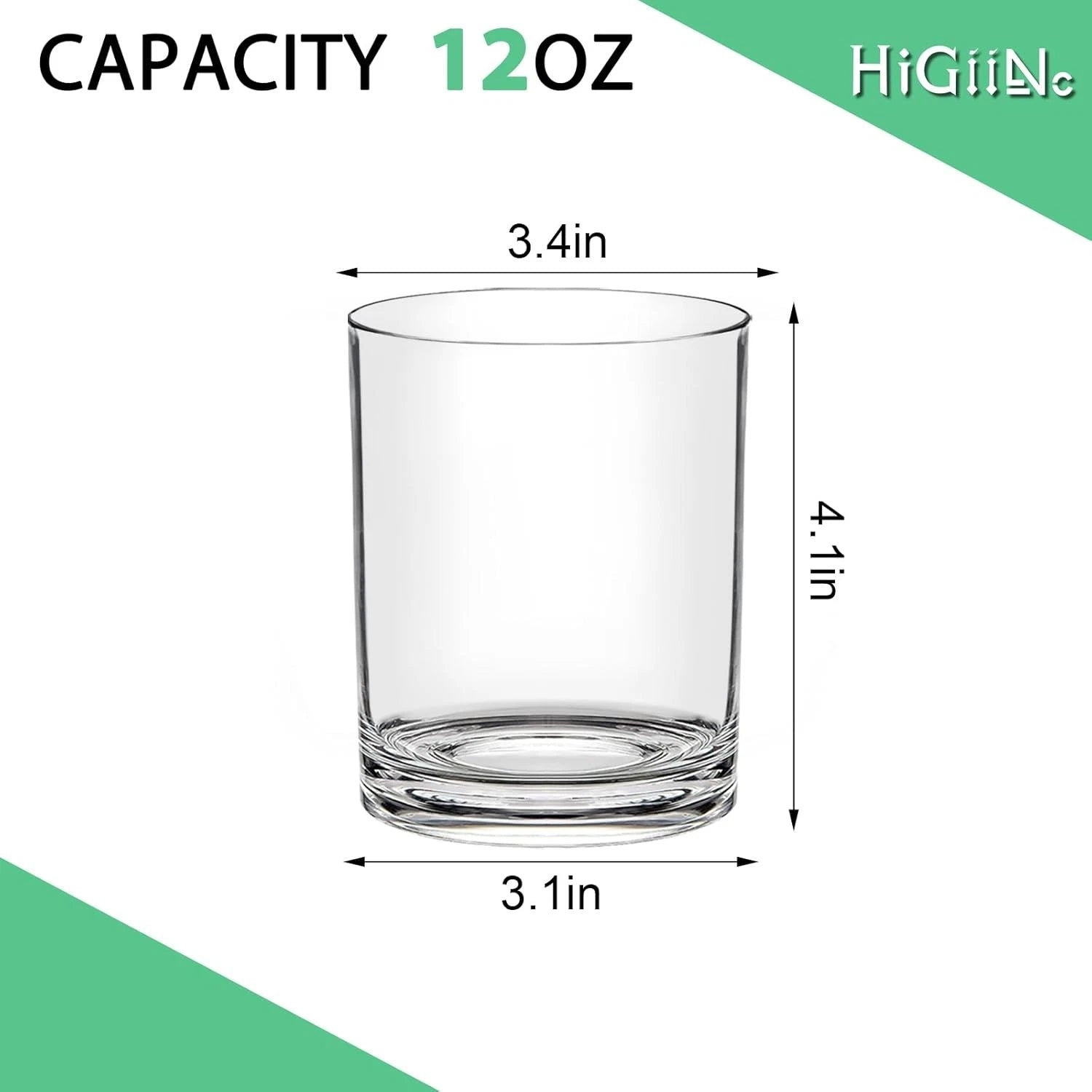 12oz Plastic Drinking Glasses Set of 6, Reusable 6 Count (Pack 1), Clear | eBay
