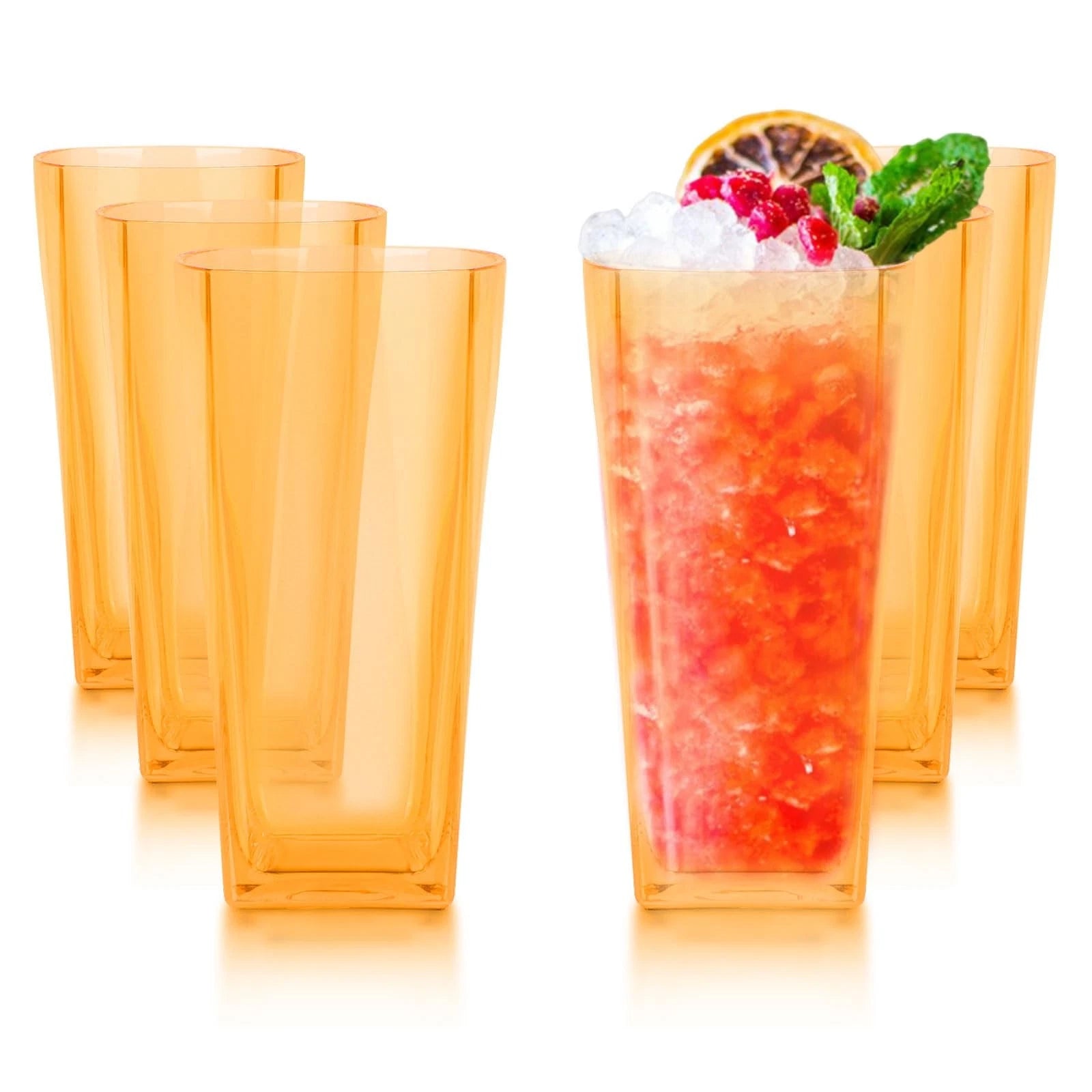 20oz Unbreakable Plastic Drinking Glasses Set of 6 | Reusable Plastic Water T... | eBay