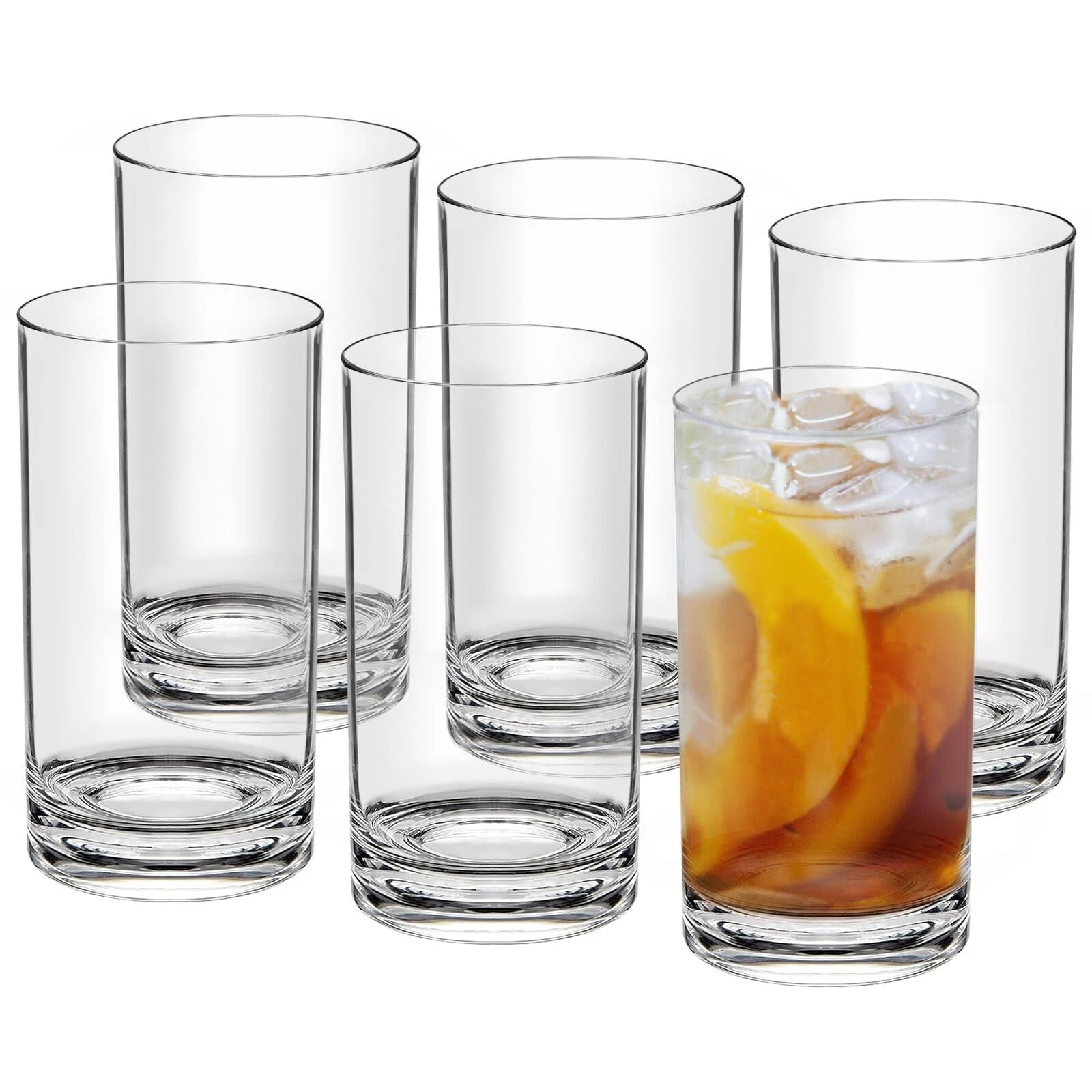 17 OZ Plastic Cups Reusable Unbreakable Plastic Drinking Glasses Set of 6，Hig... | eBay