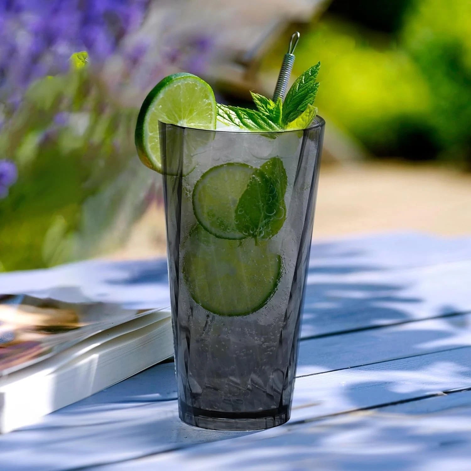 Unbreakable Plastic Drinking Glasses, Set of 6, Shatterproof 20oz, Grev | eBay