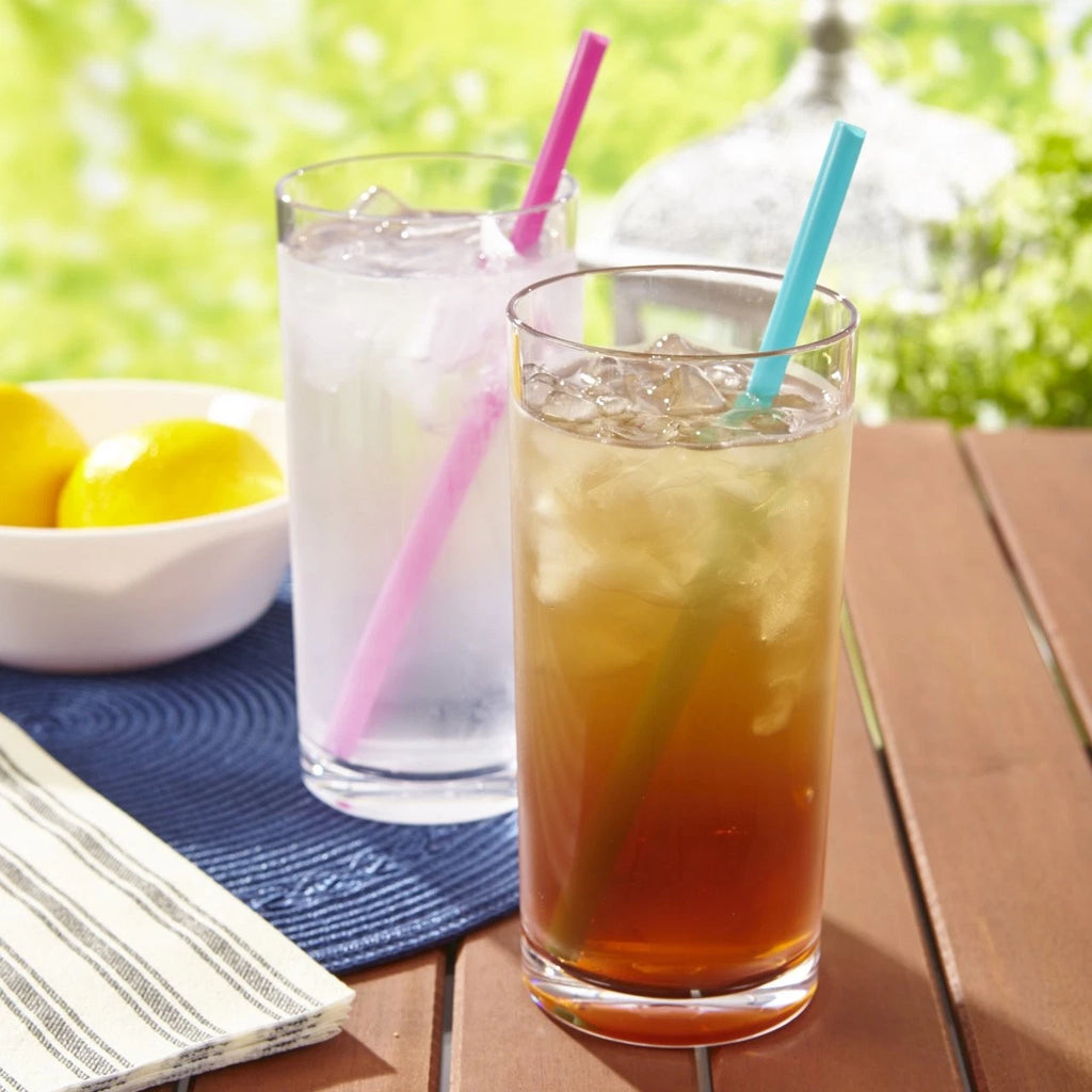Classic Clear Plastic Reusable Drinking Glasses (Set of 6) 24oz Iced-Tea Cups... | eBay